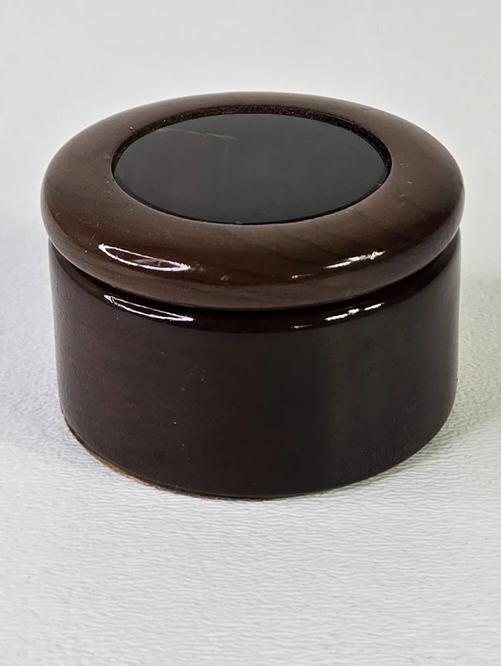 Vintage Wood Mini Box w/Lid Trinket Jewelry Ring Small Elegant Stash Box MCM